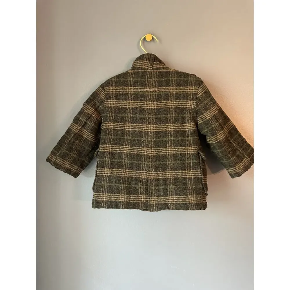 Monsoon‎ Plaid Wool Blend Coat